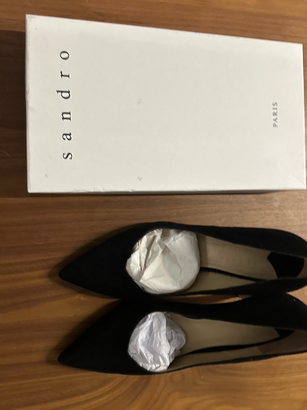 Sandro Black Pointed Toe Suede Pumps - Picture 3 of 3